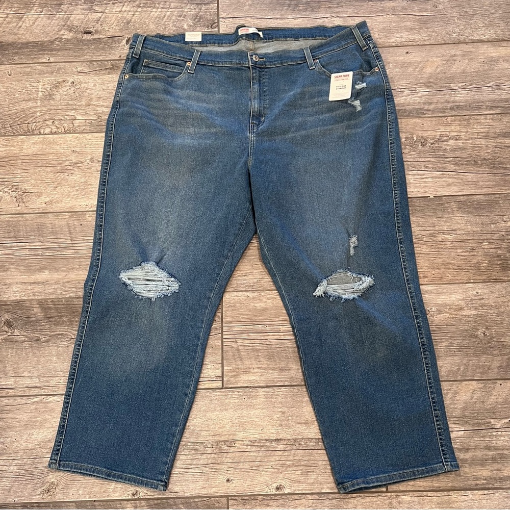 Signature By Levi’s Strauss NWT Women’s High Rise Straight Jeans Size 28